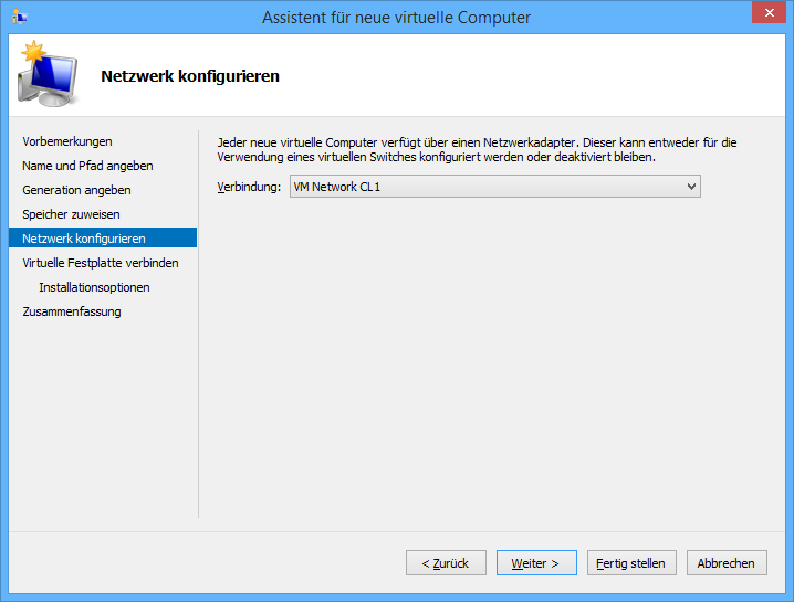 Abbildung 3: Netzwerkkarte konfigurieren