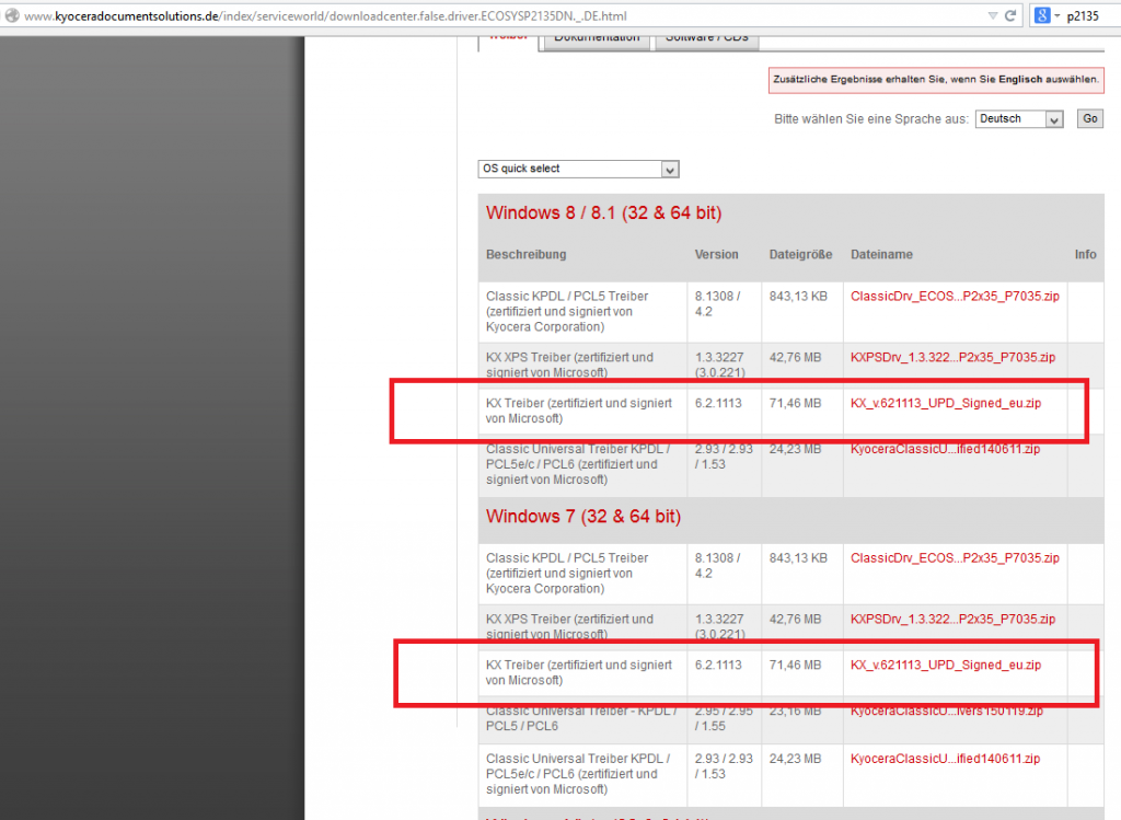 Kyocera Website Download