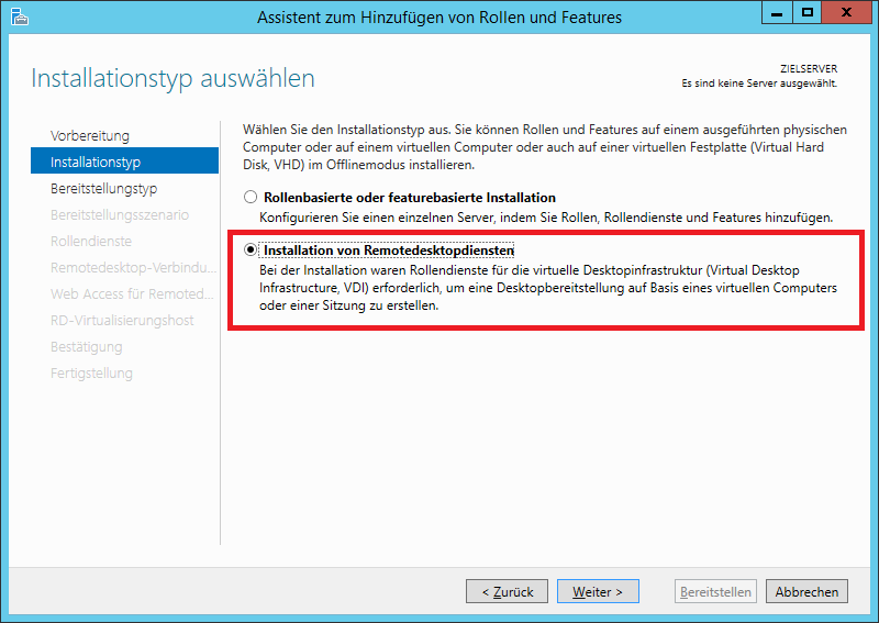Abbildung 2: VDI-Installation