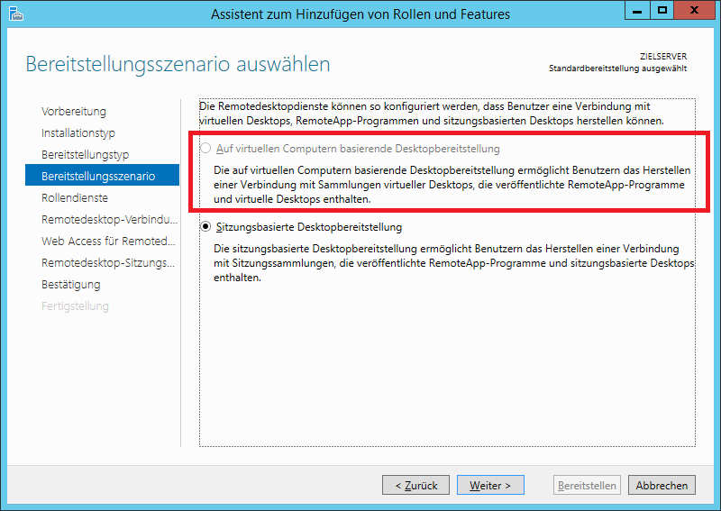 Abbildung 4: VDI als Art der RDS-Bereitstellung