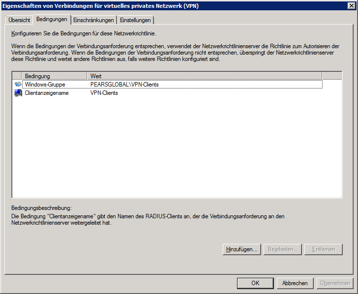 Abbildung 8: Netzwerkrichtlinie - Filter