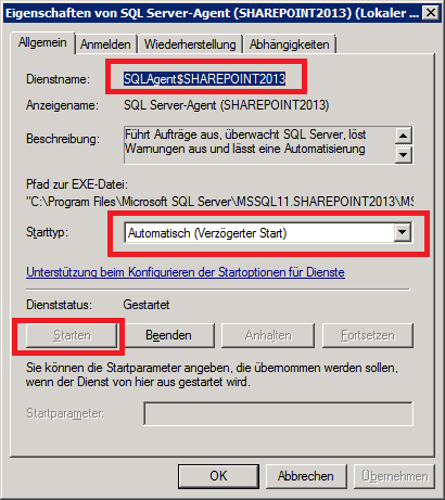 Abbildung 1: SQL Agent aktivieren