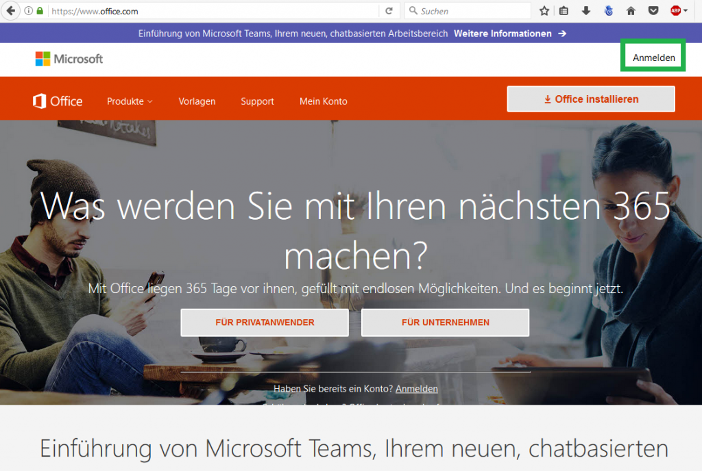 Abbildung 1: Office.com