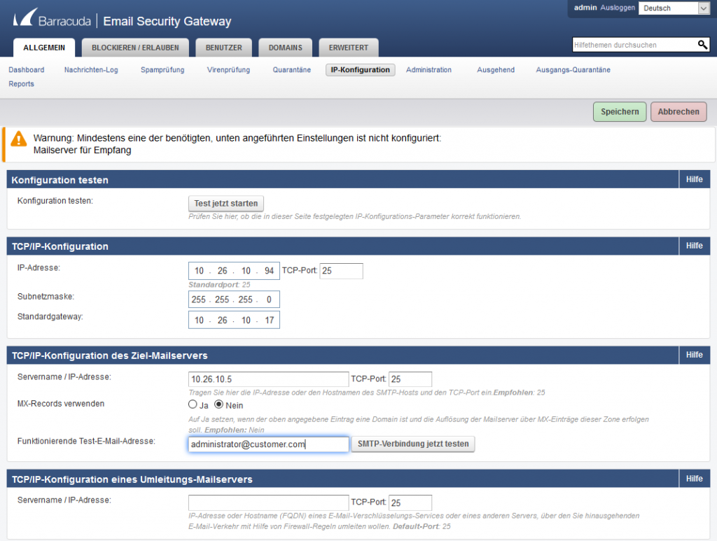 Abbildung 1: IP-Konfiguration