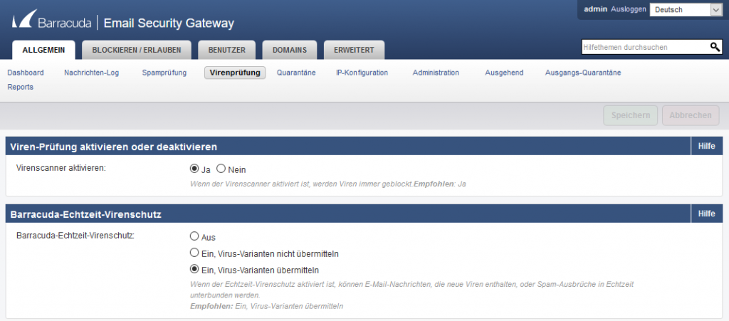 Abbildung 12: Virenprüfung