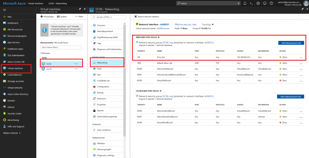 Abbildung 5: Azure Firewall Richtlinien