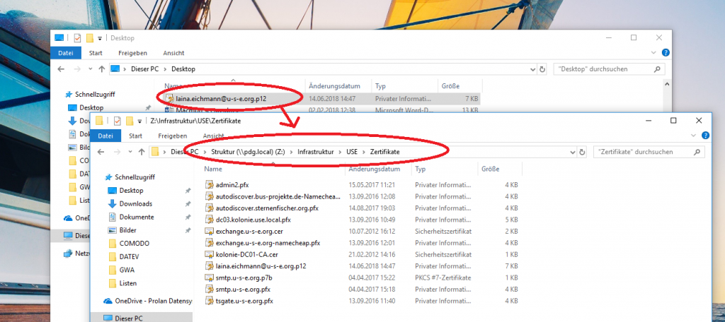Abbildung 6: Backup-Kopie Infrastruktur