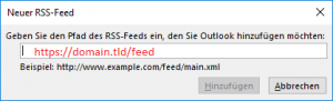 Abbildung 3: Feed-URL angeben
